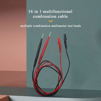 Câble de connexion multifonctionnel pour test combiné, Fiches banane, Câble de mesure pour multimètre, Sonde de mesure, Fil de mesure 16 en 1