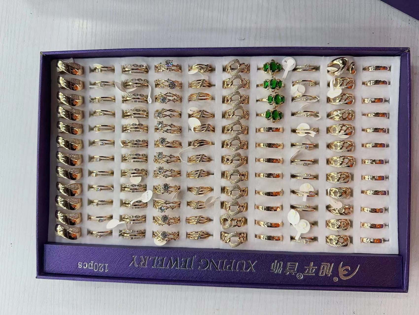 50 #18K plateó el anillo del tamaño de la mezcla