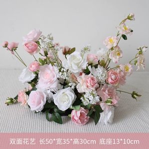 Розовые Искусственные цветы Свадебные Центральные элементы букет цветов для свадеб - Product Image 6