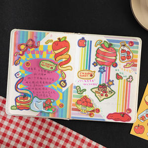 1 feuille/paquet d'autocollants Vitalité <span class=keywords><strong>Pomme</strong></span> <span class=keywords><strong>Verger</strong></span> Motif créatif Planificateur Bouteille d'eau Ordinateur DIY Décoration Collage - Product Image 4