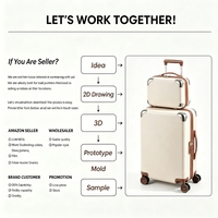 Valise de cabine haut de gamme 20 pouces en ABS+PC, petite valise de voyage, valise à roulettes personnalisée, design jeune et tendance
