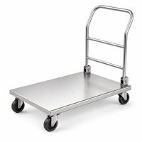 Chariot alimentaire mobile en acier inoxydable de qualité alimentaire 304 201 pour restaurant et hôtel
