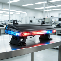 Neue Rot-Blaue LED-Notfall-Warnleuchte für Fahrzeugdächer, 12V Hochintensiver Blinkmodus