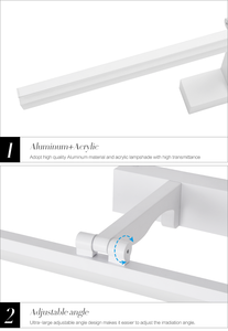 Lámpara de Pared con Espejo LED para Interiores, Lámpara de Pared Moderna para Decoración del Hogar, Aplique de Pared para Iluminación de Obras de Arte - Product Image 4