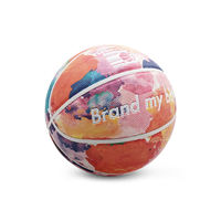 Ballon de basket-ball en caoutchouc coloré taille 7 avec logo personnalisé