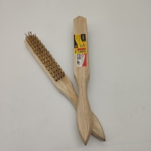 תיל ידית עץ מברשת עם חוט פלדה מצופה נחושת