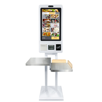 Máquina de Pago Autoservicio con Pantalla Táctil de 21.5 Pulgadas, Kiosco con Intel Core I3, Sistema Operativo Windows/Linux, Función SDK para Restaurantes de Comida Rápida