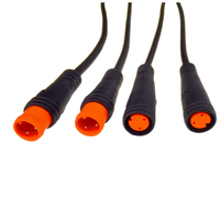 Connecteur d'alimentation aviation basse tension à connexion rapide M8 mâle/femelle en cuivre, étanche IP65 en PVC pour raccordements de câbles