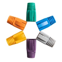Botas de Cable de red Cat6A Cat7 RJ45, protección de enchufe Modular de gran diámetro de 8,5mm, fundas de Material PU para accesorios de conector
