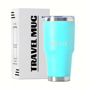 Gobelet isotherme personnalisé de 30 oz à double paroi en acier inoxydable, tasse à café et à eau à prix abordable, tasses de voyage pour voiture de 30 oz avec couvercle - Product Image 1