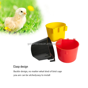 YCZ poulet alimentation arrosage plat lapin eau nourriture suspendus fil Cages boîte 8oz/16oz <span class=keywords><strong>Coop</strong></span> Cage tasses oiseaux mangeoires bol <span class=keywords><strong>de</strong></span> graines, - Product Image 3