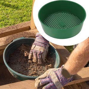 Tamis à terre rond en plastique, tamis de jardinage, plateau de tamisage portable pour terreau et pierres, filtre à pierres, pour jardinage domestique et plantes - Product Image 3