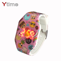 Reloj digital de silicona para niños, pulsera de hora con diseño de gelatina, diseño barato