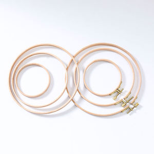 מעגל מכירה חם צלב תפר חישוק טבעת עץ רקמה - Product Image 4