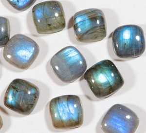 Lot de 5 cabochons en labradorite naturelle de 6 mm pour la fabrication de bijoux - PROMO DE FIN DE SÉRIE - Product Image 3