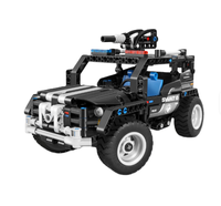 Blocs de construction 2 en 1, voiture de police SWAT armée, modèle de véhicule militaire spécial transformable, jouet technique en briques à monter soi-même