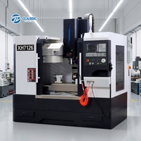 Centre d'usinage CNC haute précision XH7126, système servo 3 axes, entièrement fermé, refroidissement par liquide pour la découpe des métaux