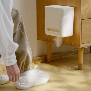 Boîte de rangement murale carrée blanche à couvercle rabattable pour film alimentaire - Product Image 3