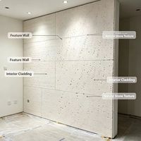 Revêtement souple en pierre artificielle à texture poreuse naturelle, pliable pour comptoir d'accueil, installation sur site, mur