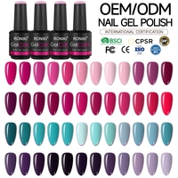 Vernis à ongles en gel semi-permanent RONIKI Private Label 15ml Soak UV LED Base Top Coat Gel Polish 5000 Color Macaron