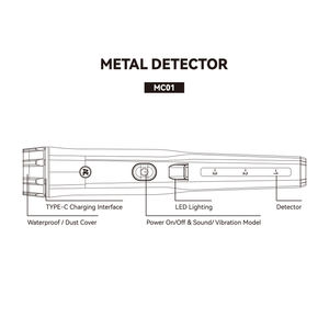 En iyi 360 ° tarama el altın Metal dedektörü LED el feneri 6 inç derinlik yeraltı ekonomik endüstriyel Metal dedektörü - Product Image 5
