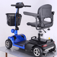 Scooter électrique pliable pour personnes handicapées, 250 W, 4 roues, siège réglable