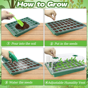 Mini Kit di germinazione delle serre con cupola di umidità e vassoi di partenza dei semi di PS per la coltivazione dei semi da giardino - Product Image 6