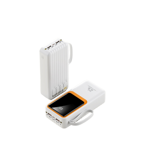 Promotional 30000mAh Power Bank with Built-in Cables LED Light 22.5W PD Fast Charging USB-C Portable Charger for Travel Outdoor