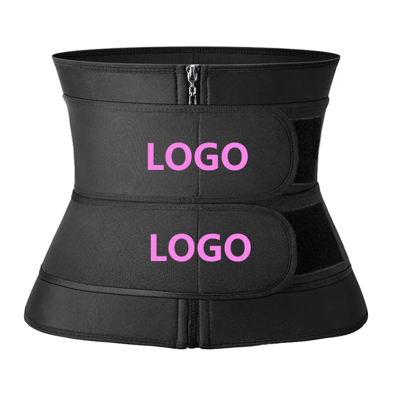 Wholesale Support Warp Corset Waist Trainer Zipper Private Label Shaper Belt Neoprene Tummy Control Body Shape for Women