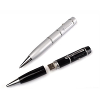 Penna USB con Logo Personalizzato, Chiavetta USB 8GB 16GB 32GB 64GB 128GB USB 2.0 3.0, Penna a Sfera con Puntatore, Mini Flash Drive