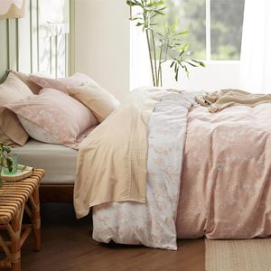 Hochwertiges <span class=keywords><strong>Queen</strong></span> <span class=keywords><strong>Size</strong></span> 3-teiliges Bettwäsche set Weich bedruckter Kissen bezug Doppelseitiger Bett bezug aus Polyester mit Blumenmuster und Reiß verschluss - Product Image 6