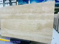 Dalle de travertin beige romain naturel, trous remplis, travertin poli pour mur, sol, plateau de table, projet de villa