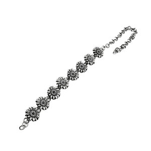 Collar de Cadena con Diseño de Girasol y Pulsera Floral para Mujer, Plata de Ley 925, Regalo de Compromiso o Boda - Product Image 1
