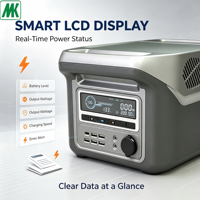 Stockage d'énergie portable pratique, 1000 W, grande capacité, indispensable pour les activités de plein air