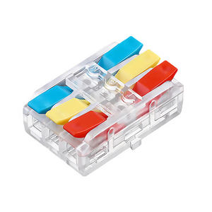 Трехпозиционный пресс-коннектор для проводов, прозрачный, компактный, для быстрого соединения в осветительных и силовых системах - Product Image 1