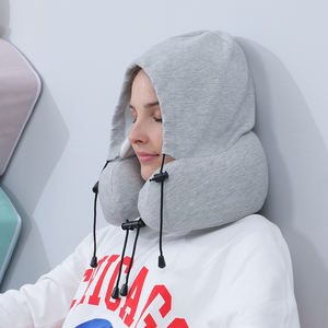 Nouveau pliant breveté 2 en 1 cou soutien voyage sommeil sieste oreiller orthopédique cervical mémoire mousse cou voyage oreiller avec capuche - Product Image 3