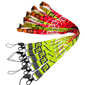 Custom Full Color Flat Rope Cord Tube Swivel Hook Tubular Dye Sublimated Neck Lanyard for Id Badge Holder
