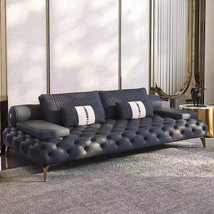 Divano Super grande di fascia alta italiano Super profondo salotto ampio divano da soggiorno Set di divani componibili in pelle moderna di lusso - Product Image 2