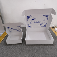 Boîte d'expédition en carton ondulé pour vêtements, sous-vêtements, emballages cadeaux, avec impression couleur de logo personnalisé