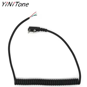 Acessórios para walkie-talkie, cabo universal para microfone portátil, cabo universal para Kenwood TK-240 UV5R, alto-falante, microfone DIY