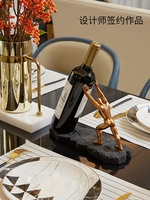 Figurines d'Hercule en résine pour décoration intérieure créative, présentoir à vin, ornements de bureau modernes, organisateur de bouteilles, étagères à livres