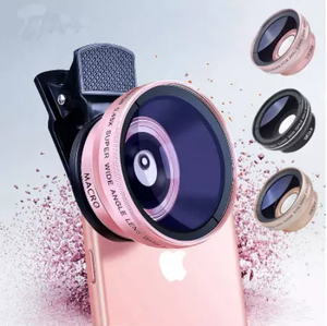 Kit de Lentes para Teléfono Móvil 2 en 1, Lente Macro 4K HD Super 15X para Smartphone, Lente Gran Angular Anti-Distorsión 0.45X 0.6X - Product Image 5