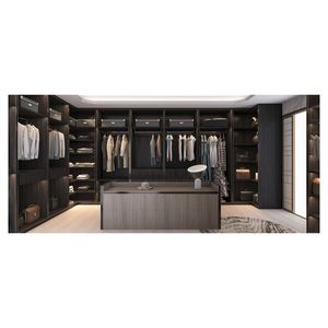 Armario de Dormitorio Moderno <span class=keywords><strong>y</strong></span> Sencillo <span class=keywords><strong>Prima</strong></span> con Puerta de Espejo, Acabado en Madera o Color Puro, Armario Combinado con LED para Dormitorio - Product Image 6