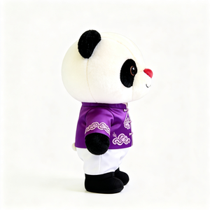 Peluche <span class=keywords><strong>Panda</strong></span> Style <span class=keywords><strong>Chinois</strong></span> Brodé Violet, Costume Tang, Doux et Rembourré, Souvenir Touristique Culturel - Product Image 3