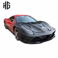 Nouvelle arrivée pour 458 mise à niveau vers 488 Msy Style fibre de verre avant lèvre menton pare-chocs Spoiler moteur capot Kit de carrosserie pour Ferrari 458