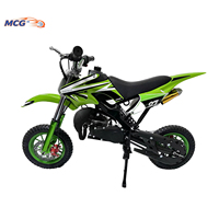 Motocicleta de Bolsillo MCG para Niños, 49cc, Eléctrica, Motor de 500W, Velocidad Máxima de 40-60km/h, Neumáticos Resistentes, Suspensión Delantera/Trasera