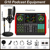 Tarjeta de Sonido Externa TENLAMP G10-BM800, Kit Profesional Dedicado para PC/Youtube, Transmisión en Vivo, Canto y Juegos