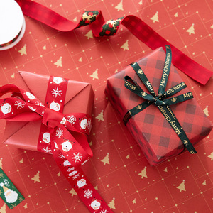 Pita Satin Emas Natal Baru Gaya Eropa Dekorasi Kemasan Kotak Hadiah Cina - Product Image 4