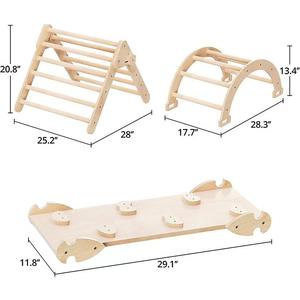 Juego de gimnasio con escalada triángulo arco rampa Pickler triángulo escalador interior Montessori piklers escalada juguetes niño escalada trame - Product Image 4