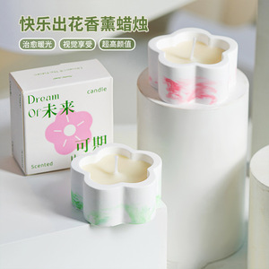 Bougie parfumée Northern Mu en cire de soja, petite coupelle en forme de pétale, moulée à la main, pour chambre à coucher, cadeau parfumé - Product Image 4